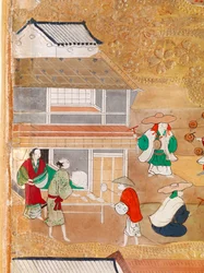 Osakazu Byobu - Japanese eight-panel folding screen