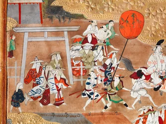 Osakazu Byobu - Japanese eight-panel folding screen
