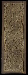 Panel with low-relief carving of Buddhist apsaras