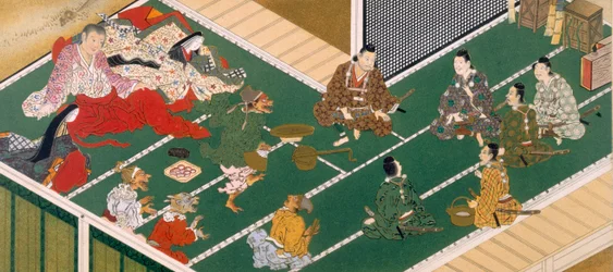 Raiko and his Comrades before the Demon Robber, Tosa School