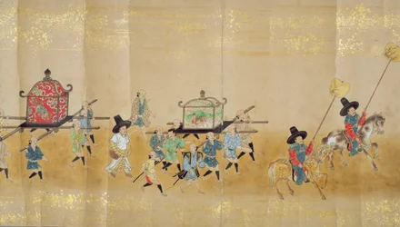 Sixth Korean Embassy to Japan in Meireki 1 at the time of Tokugawa Ietsunas succession in 1651, possibly by Kano Masunobu (1625-94) (detail)