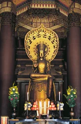Statue of Buddha in Shitennojiji Temple, Kansai, Osaka
