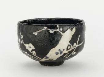 Tea Bowl with Design of Blossoming Plum Tree, Kyoto, Kyoto-fu, Edo Period