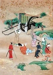 The Monk Shogaku (1126-1235) Being Attacked by Brigands