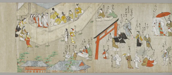 The Tenjin Shrine Scrolls (one of a pair) (detail)