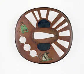 Tsuba decorated with fans