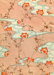 Woodblock Print of Fall Leaves