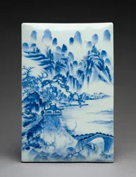 Writing Box with Landscape, Seto Kiln-site
