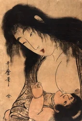 Yamauba Breastfeeding Kintaro, c.1804