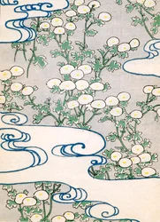 Blooming Vines and Wave Pattern