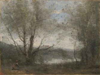 A Pond Seen through the Trees