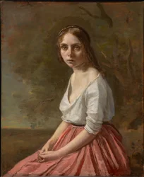 Young Woman in a Pink Skirt