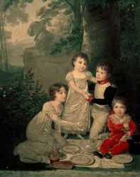 Four children of Joachim Murat and Caroline Bonaparte