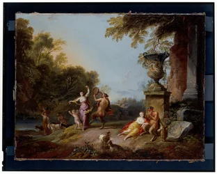 Nymphs and Satyrs in a River Landscape