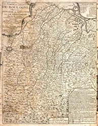 Map of County of Boulogne, France