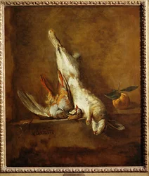 Dead Hare with Red Partridge