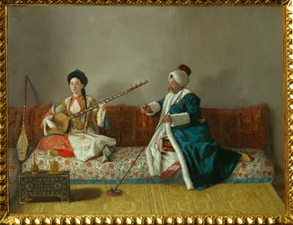 M. Levett and Mlle. Glavany in Turkish Costume