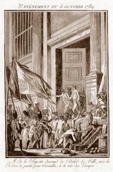 French Revolution - La Fayette leaving the Paris City Hall to go to Versailles, October 5