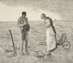 Angelus, Couple of Farmers in Fields