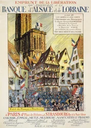 Loan of Liberation: “We Subscribe to the Bank of Alsace and Lorraine” - Poster, circa 1918