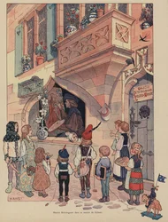 Martin Schongauer, Alsatian painter and printmaker in his house in Colmar