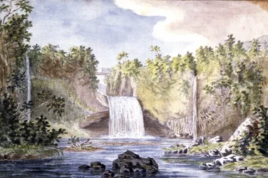 Rock Waterfall on Reunion Island