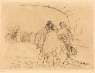 The Meeting under the Arch (first plate)