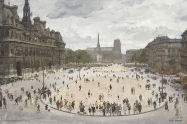 The Place of Hotel de Ville, Paris