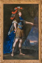 Portrait of Louis XIV with an antique - painting attributed to Jean Nocret - Musee du Domaine departemental de Sceaux