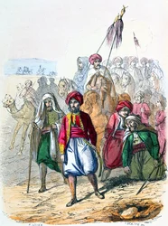Ibrahim Pacha Marching on Foot with His Troops During the Campaign Against the Wahhabites