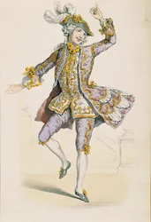 Gallant Farmer, from drawing by Jean Antoine Watteau
