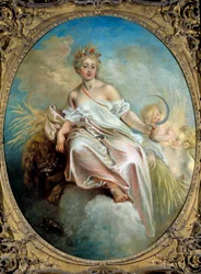 Summer Allegory of the Seasons, a young woman holding a sickle in her hand. 18th century, Washington, National Gallery of Art