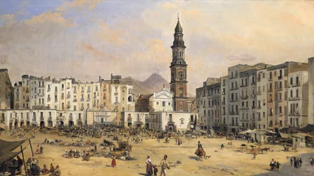 Piazza, Naples, Italy