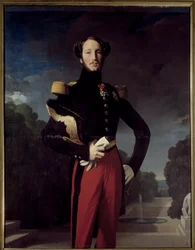 Portrait of Ferdinand Philippe, Duke of Orleans in Front of the Park of Saint Cloud