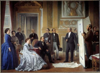 The Architect Louis Visconti Presents to Napoleon III the Plan of the New Louvre