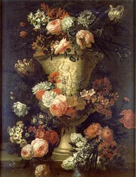 Tulips, peonies and other flowers