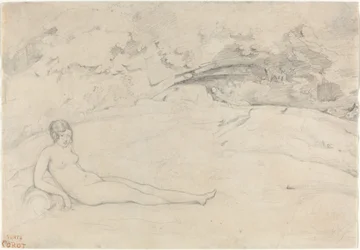 A Nude Reclining in a Landscape, 1825-1828
