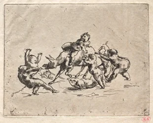 Bacchanal with Children and Donkey