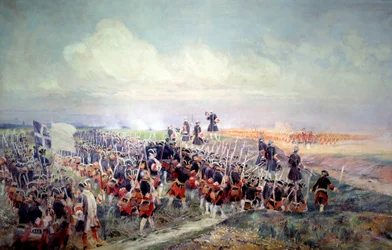 Salvation before the Battle of Fontenoy on 11/05/1745. Painting by Edouard Detaille, 1912. Paris, Musee de l