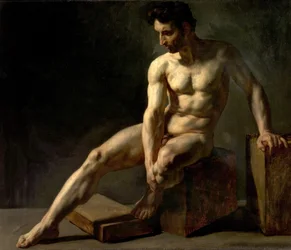 Seated Male Nude
