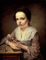 Girl with Doll. 1750s