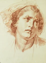 The Head of a Woman looking up to the right
