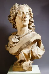 Noel Nicolas Coypel, by Jean Baptiste Lemoyne, terracotta bust