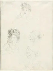 Four Sketches of Two Women