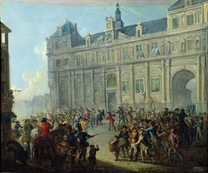 The Assassination of Jacques de Flesselles on the Steps of City Hall July 14, 1789