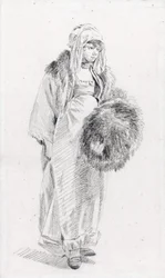 Russian Woman with a Fur Muff
