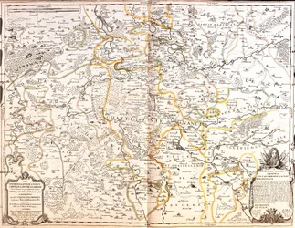 Map of the Area of Nancy (France)