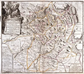 Map of the Cevennes (France)