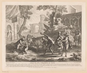 Company Arrives at an Inn (Scenes from the Roman Comique by Scarron)