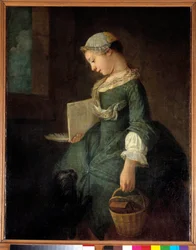 A young schoolgirl